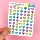 Heart Date Dot Stickers