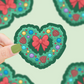 Holiday Heart Wreath | Vinyl Sticker