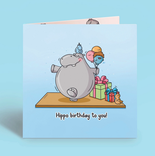Hippo Birthday | Greeting Card