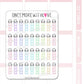 Hobo Weeks Tiny Pastel Star Checklist | Sticker Sheet