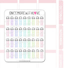 Hobo Weeks Tiny Pastel Star Checklist | Sticker Sheet