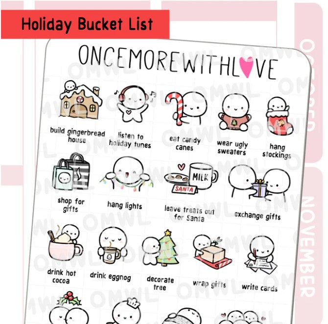 Holiday Bucket List | Sticker Sheet