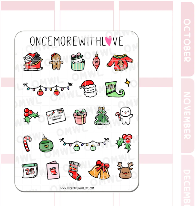 Holiday Doodle Deco | Sticker Sheet