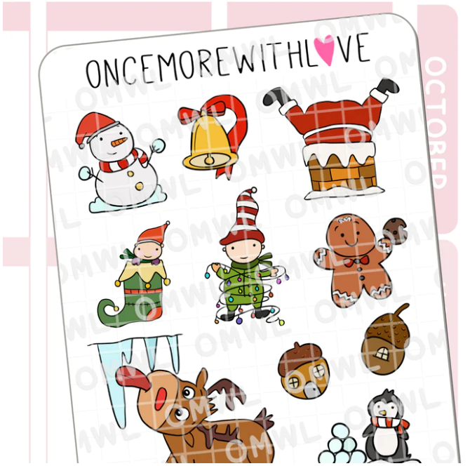Holiday Doodles Ft. Lyttlefingers | Sticker Sheet