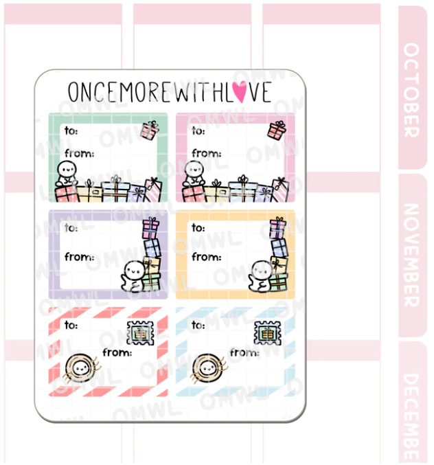 Holiday Gift Tag | Sticker Sheet