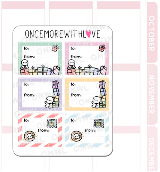 Holiday Gift Tag | Sticker Sheet