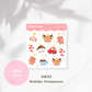 Mini Deco: Holiday Ornaments | Sticker Sheet