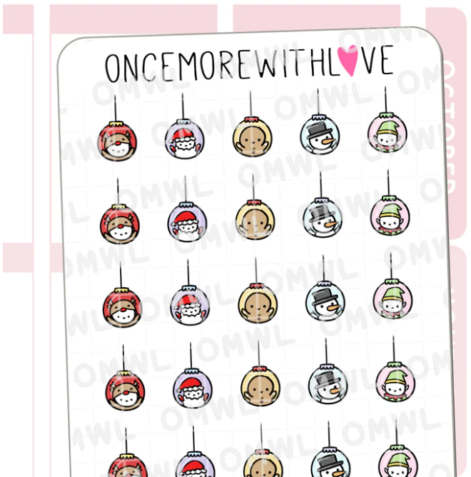 Holiday Ornaments | Sticker Sheet