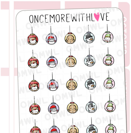Holiday Ornaments | Sticker Sheet