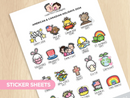 American & Canadian Holidays 2024 | Sticker Sheet