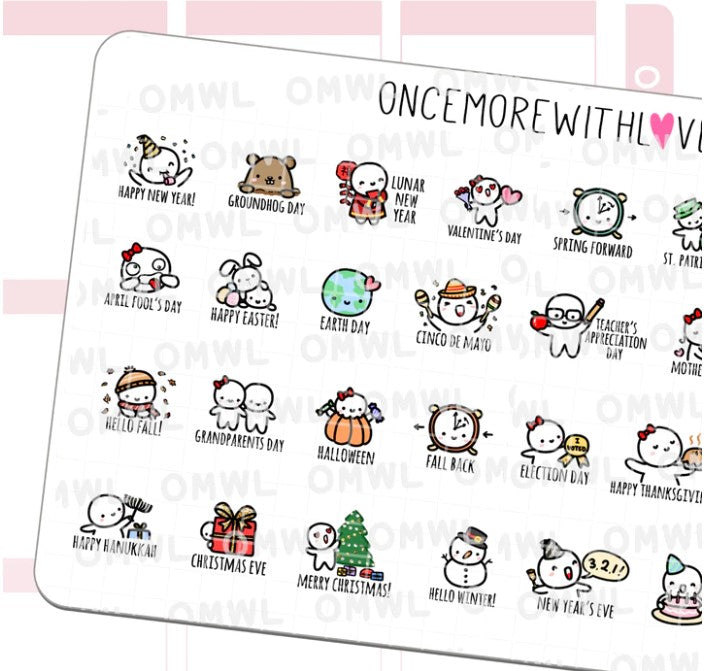 Annual Holiday and Celebrations | Sticker Sheet