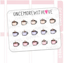 Mini - Hot Chocolate or Coffee Mug Doodle | Sticker Sheet