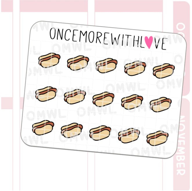 Mini - Hot Dog Doodle | Sticker Sheet