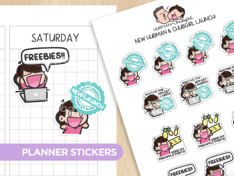 New Hubman and Chubgirl Launch | Sticker Sheet