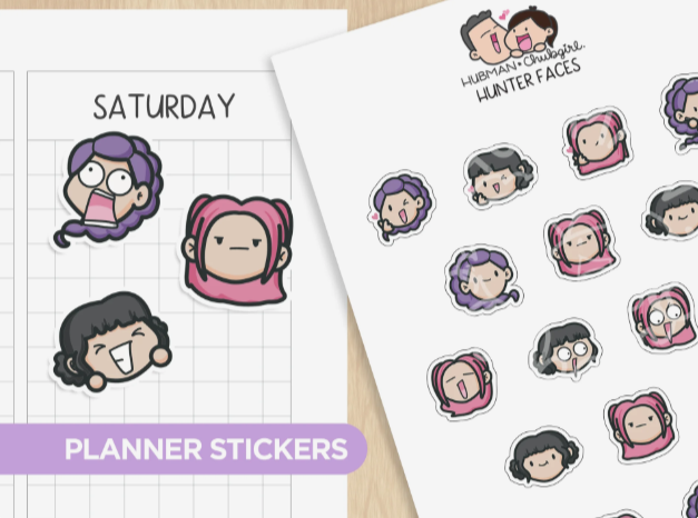 Hunters Faces | Sticker Sheet