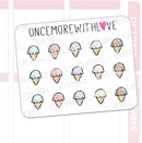 Mini - Ice Cream Cone Doodle | Sticker Sheet