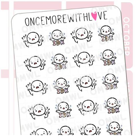 IDK | Sticker Sheet