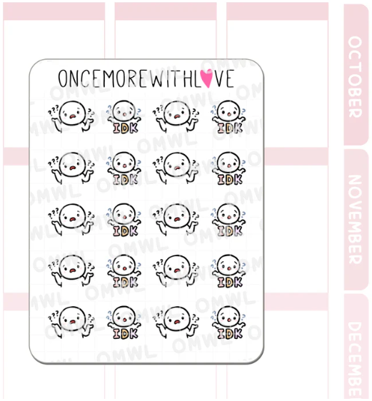 IDK | Sticker Sheet