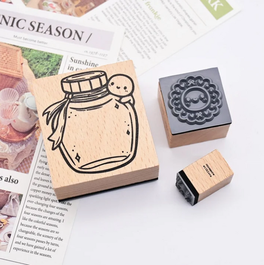 *PREORDER Wooden Stamp - Ink Jar