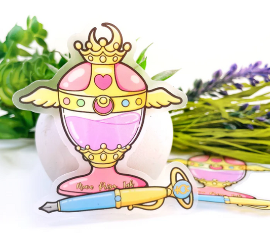 Moon Prism - Fountain Pen & Ink | Transparent Vinyl Sticker