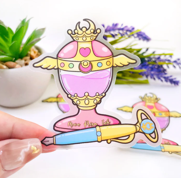 Moon Prism - Fountain Pen & Ink | Transparent Vinyl Sticker