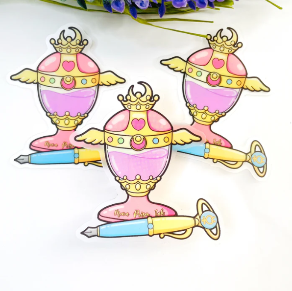 Moon Prism - Fountain Pen & Ink | Transparent Vinyl Sticker