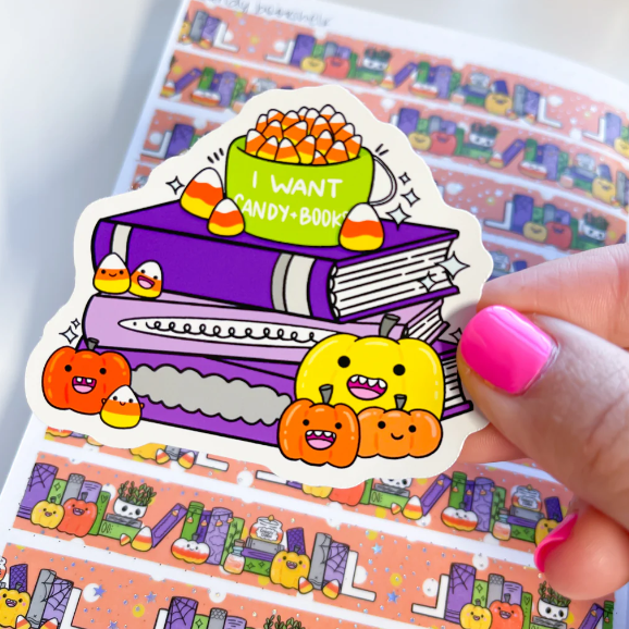 I Want Candy and Books | Vinyl Sticker