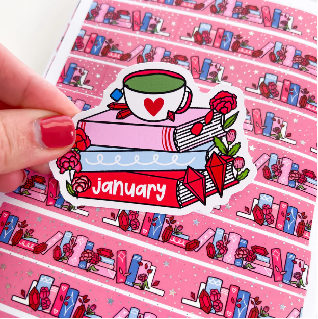 January Book Stack | Vinyl Sticker