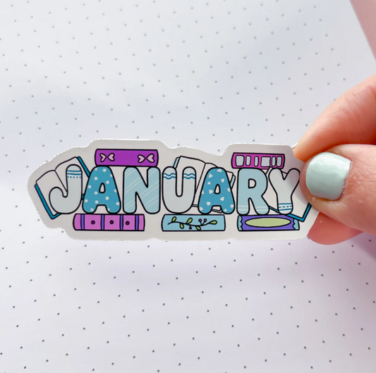 January 2026 Bookish Word | Vinyl Sticker
