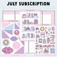 Sweet Bean Plans | JULY 2026 WASHI & STICKER Subscription