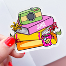 June Book Stack | Vinyl Sticker