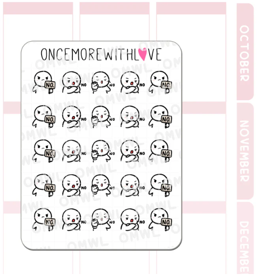 Just NO | Sticker Sheet