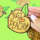 Just Peachy | Glitter Vinyl Sticker