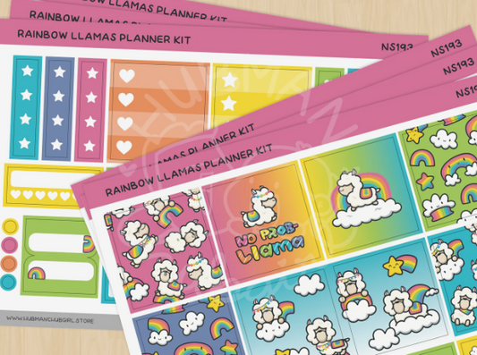 Rainbow Llama | Planner Kit