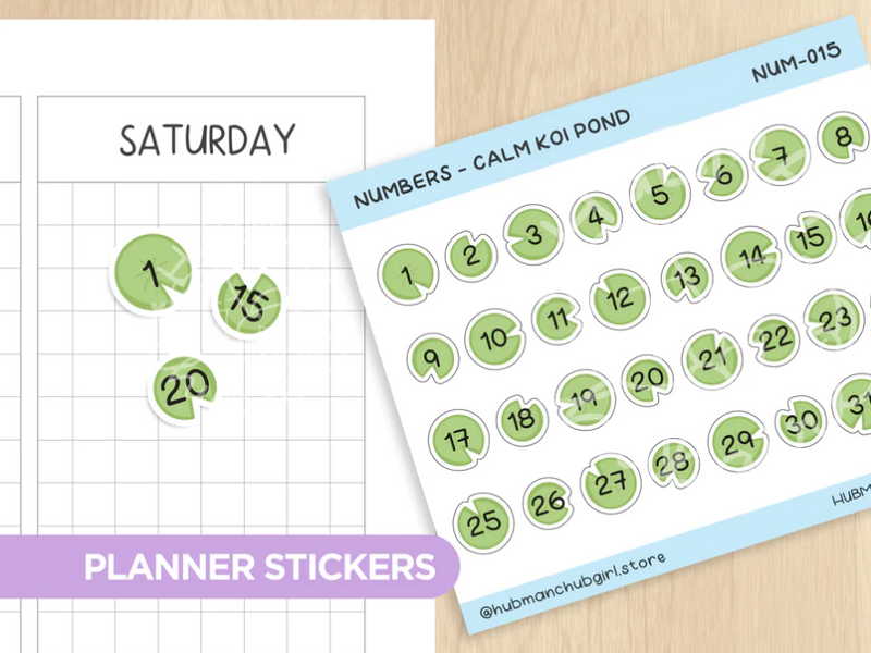 Calm Koi Pond - Numbers | Sticker Sheet