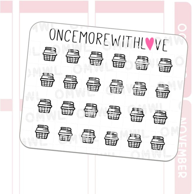 Mini Icons - Laundry Basket | Sticker Sheet