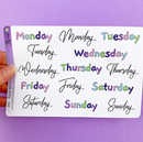 Polar Nights Weekday | Large Sticker Sheet