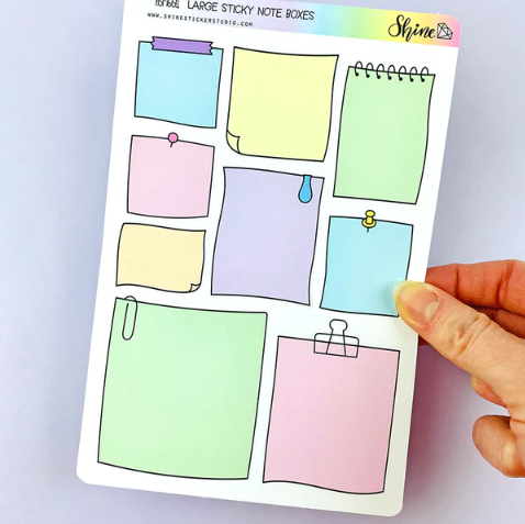 Large Sticky Note Box | Sticker Sheet