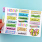 Large Weekend Flag Banner | Sticker Sheet