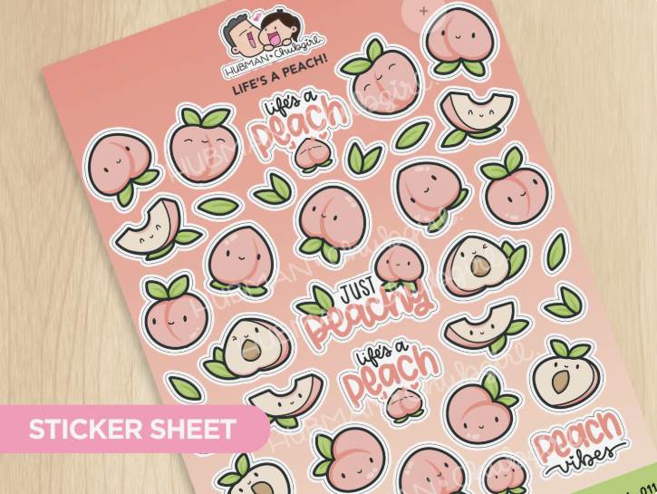 Life's a Peach | Big Sticker Sheet