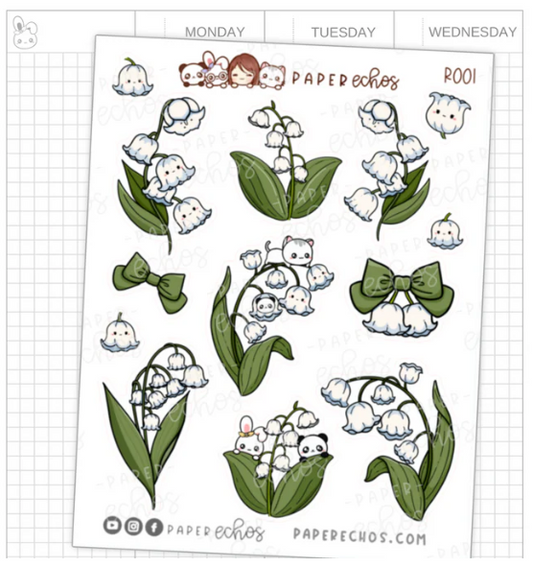 Lily of the Valley Flower | Sticker Sheet