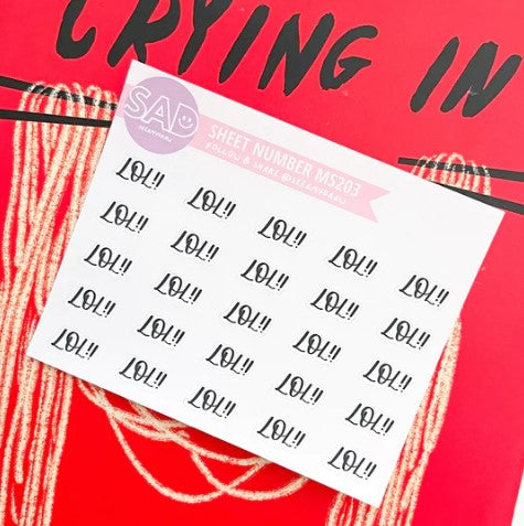 LOL!! Script | Sticker Sheet