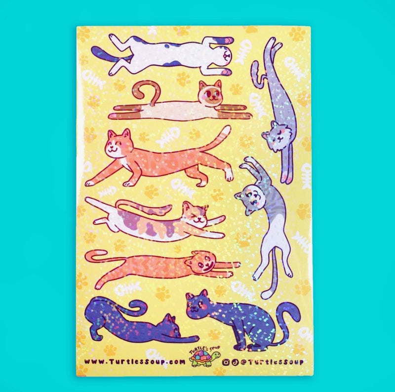 Long Cats | Vinyl Sticker Sheet