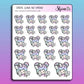Luna No Spend | Sticker Sheet