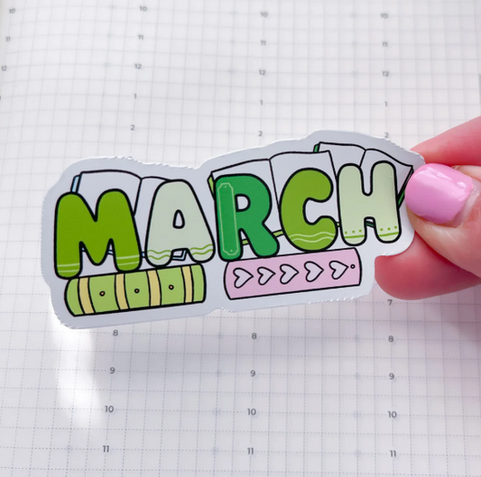 March 2026 Bookish Word | Vinyl Sticker