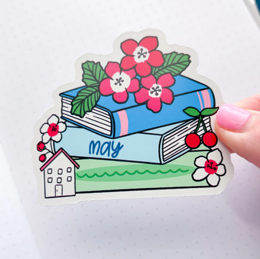 May Book Stack 2025 | Vinyl Sticker