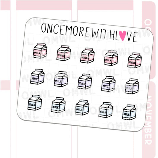 Mini - Milk Carton Doodle | Sticker Sheet