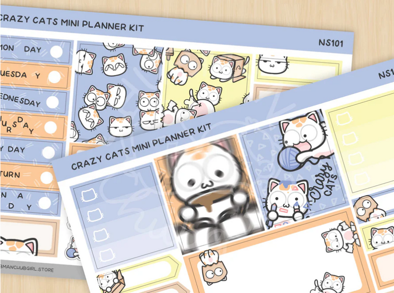 Crazy Cats | Mini Planner Kit