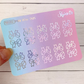 FOIL Mini Bow Tabs | Sticker Sheet
