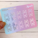 FOIL Mini Bow Tabs | Sticker Sheet